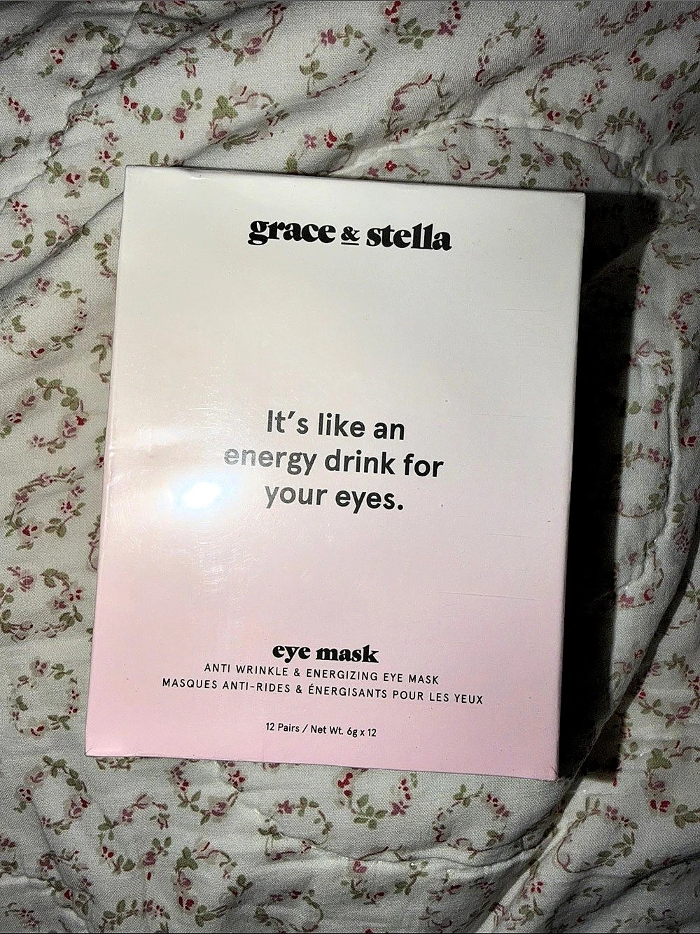 grace & stella Anti-Wrinkle + Energizing Eye Mask Pink & White